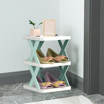 Scandinavian Style DIY Storage Shelf - Multilayer Detachable Organizer Rack for Shoes, Plants & Bathroom | 3-Tier Plastic Shelving Unit 33.5x26x24cm