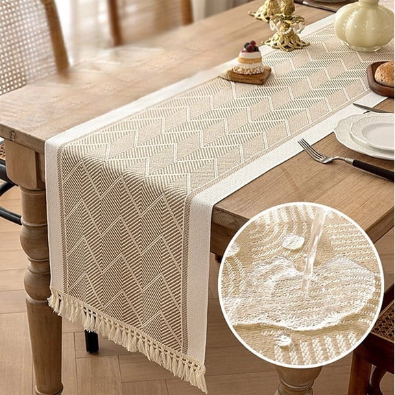 Scandinavian Style Tablecloth Runner 35x120cm Long Sideboard Cover Decorative Table Flag Napkin for Dining Room Kitchen Home Decoration Nylon Spandex Fabric Placemat for Everyday Meals