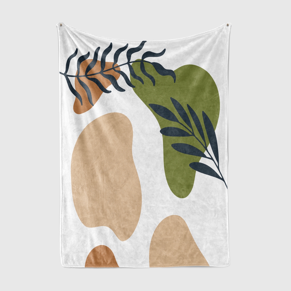 Curated visual reference: Scandinavian Inspired Throw Blanket And Wall Decor Reference: Scandinavian Style Throw Blanket Tropical Plants Leaves Hairy Winter
