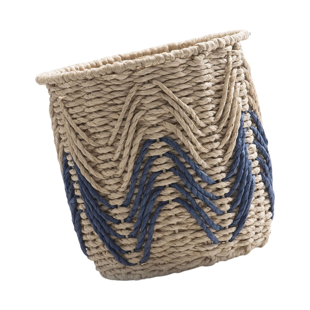 Picture of Scandinavian Styles Decorative Basket Paper Cord Metal Storage Bin ...
