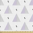 thumbnail image 1 of Ambesonne Scandinavian Fabric by the Yard Upholstery, Retro Style Triangles, 3 Yards, Pale Muave and Black, 1 of 4