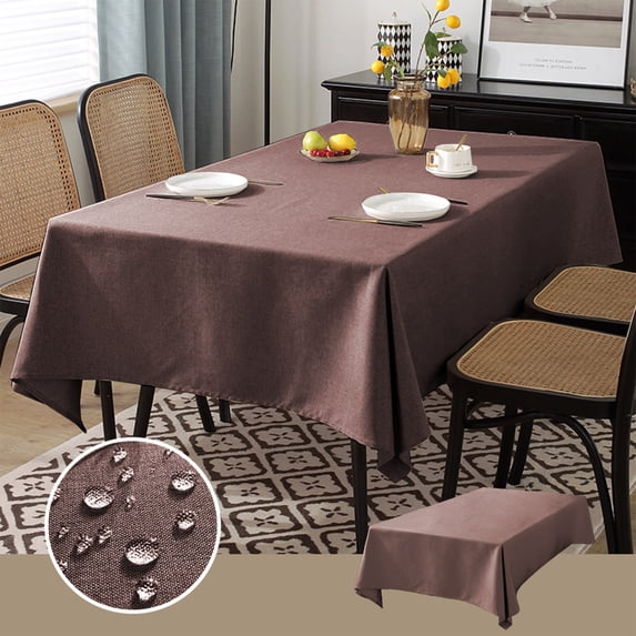 Scandinavian Waterproof Tablecloth, Solid Color Oilproof Table Mat for Dining Table, Kitchen, Living Room, Modern Decorative Table Cover for Home Use