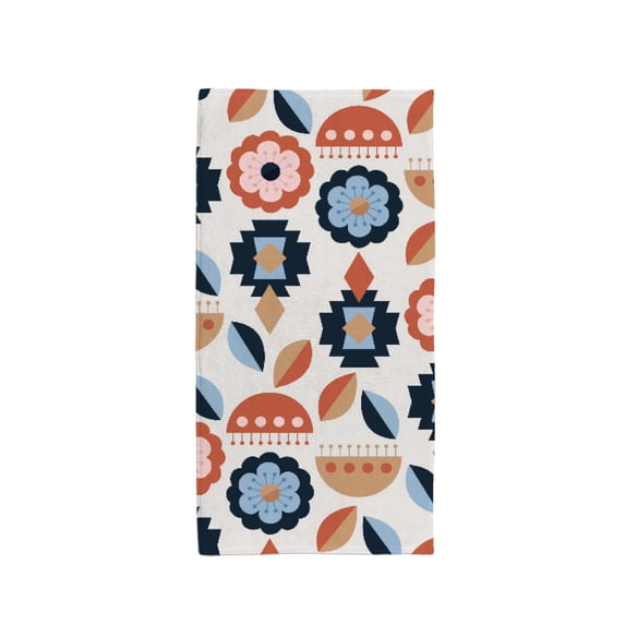 Scandinavian pattern design, Bath Towel Absorbent Soft Decoration Hand Tower Multiuses for Bathroom Hotel Gym Spa Beach 30 x 15 inch