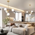 thumbnail image 1 of Scandinavian style living room chandelier fashionable atmosphere light luxury simple, 1 of 4