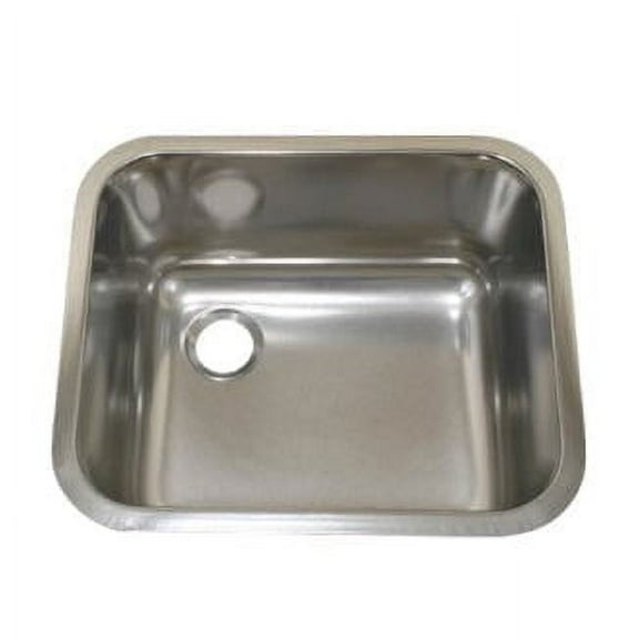 Scandvik 10210; Rectangular Under Mount Sink Stainless Steel Satin L Flange