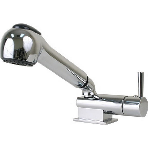 Scandvik 14410P Minimalistic Pull Out Shower Mixer with Chrome ABS Sprayer Handle & 5' Chrome Hose