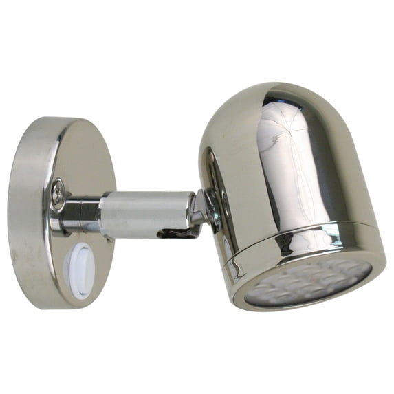 Scandvik 19053P LED 304 Stainless Steel LED Reading Light for Boat - 8-30V