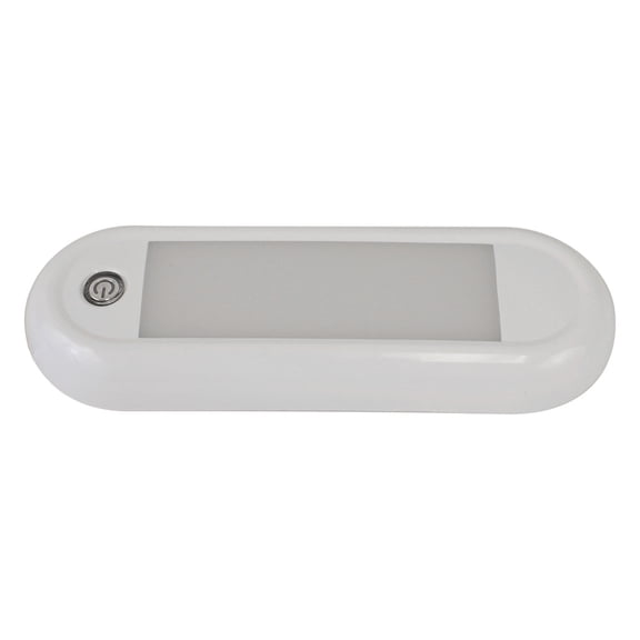 Scandvik 41322P 7 in. Oval Dome Light with Switch & Dimming for Boat Outfitting - 12 & 24V