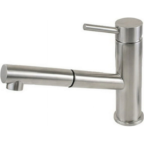 Scandvik 74122 Nordic Pull-Out Galley Mixer, Brushed Stainless Steel