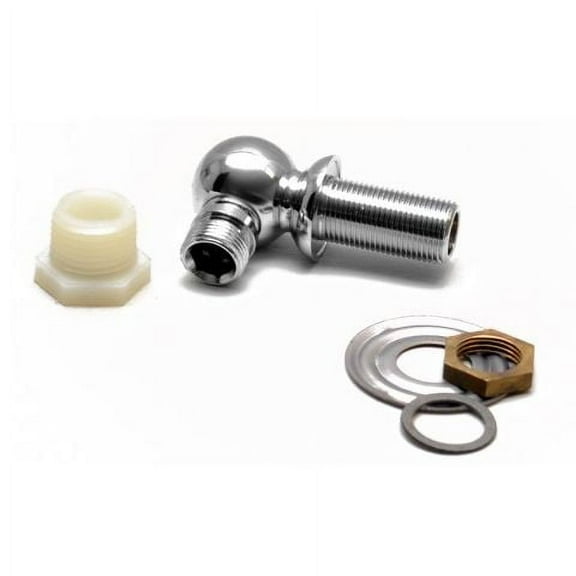 Scandvik Boat Elbow Hose Fitting BG0038 | Chrome 3/8 Inch Bulkhead