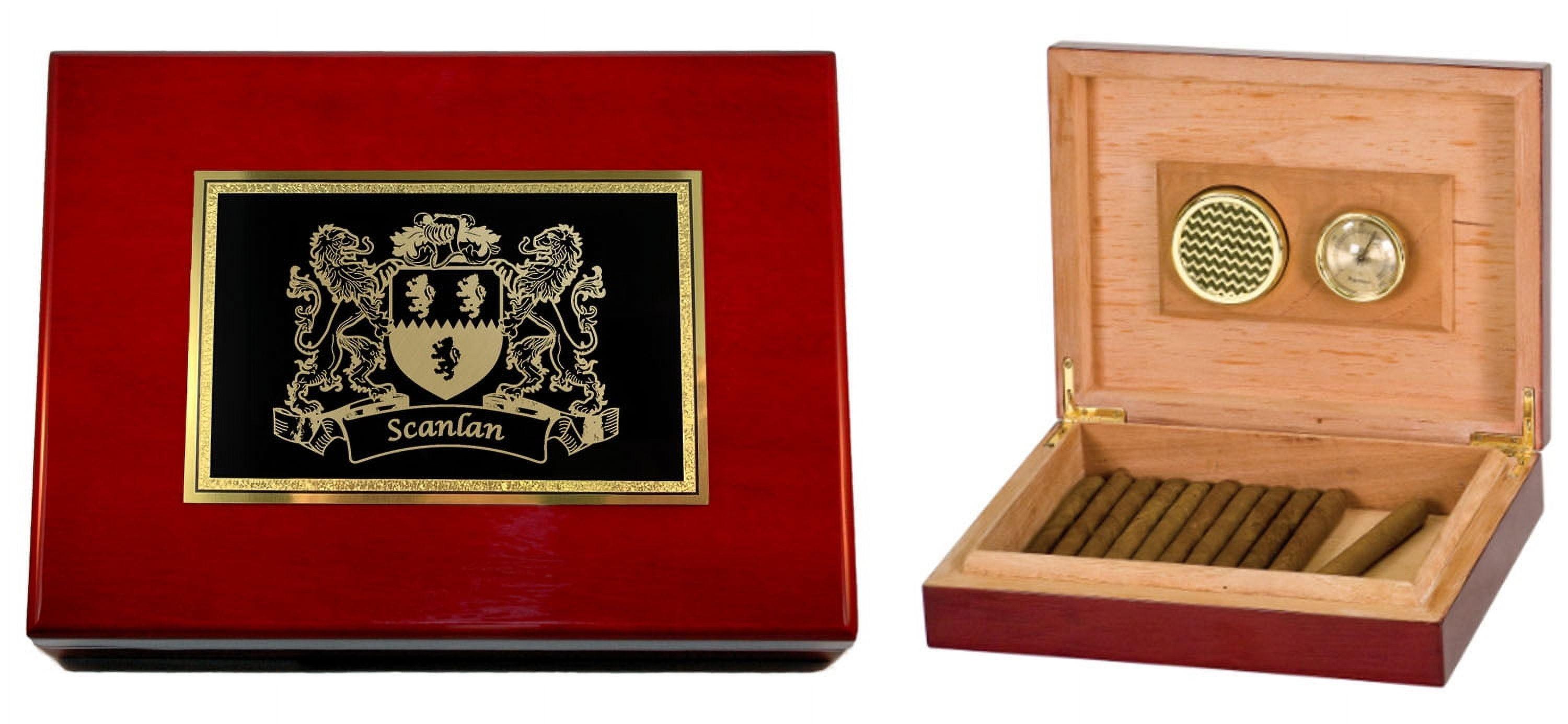 Scanlan Irish Coat of Arms Humidor