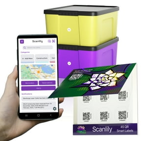 Scanlily Smart QR Label, 0.8" x 0.8", 45 Count