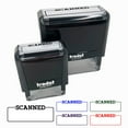 thumbnail image 1 of Scanned Blank Box for Date Signature Document Self-Inking Rubber Stamp Ink Stamper for Business Office - Orange Ink - Small 1-1/2 Inch, 1 of 7