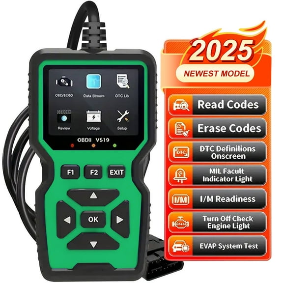 PALYTTE Scanner Tester Car Diagnostic Tool, Vehicle Code Reader Checking Engine Light, Automotive OBD Scanner Fault Diagnosis for All Obd Cars