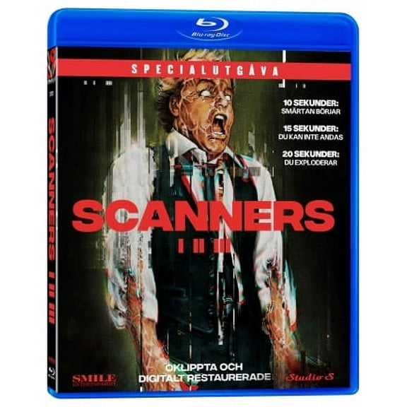 Scanners 1-2-3 ( Scanners / Scanners II: The New Order / Scanners III: The Takeover ) [ Blu-Ray, Reg.A/B/C Import - Sweden ]