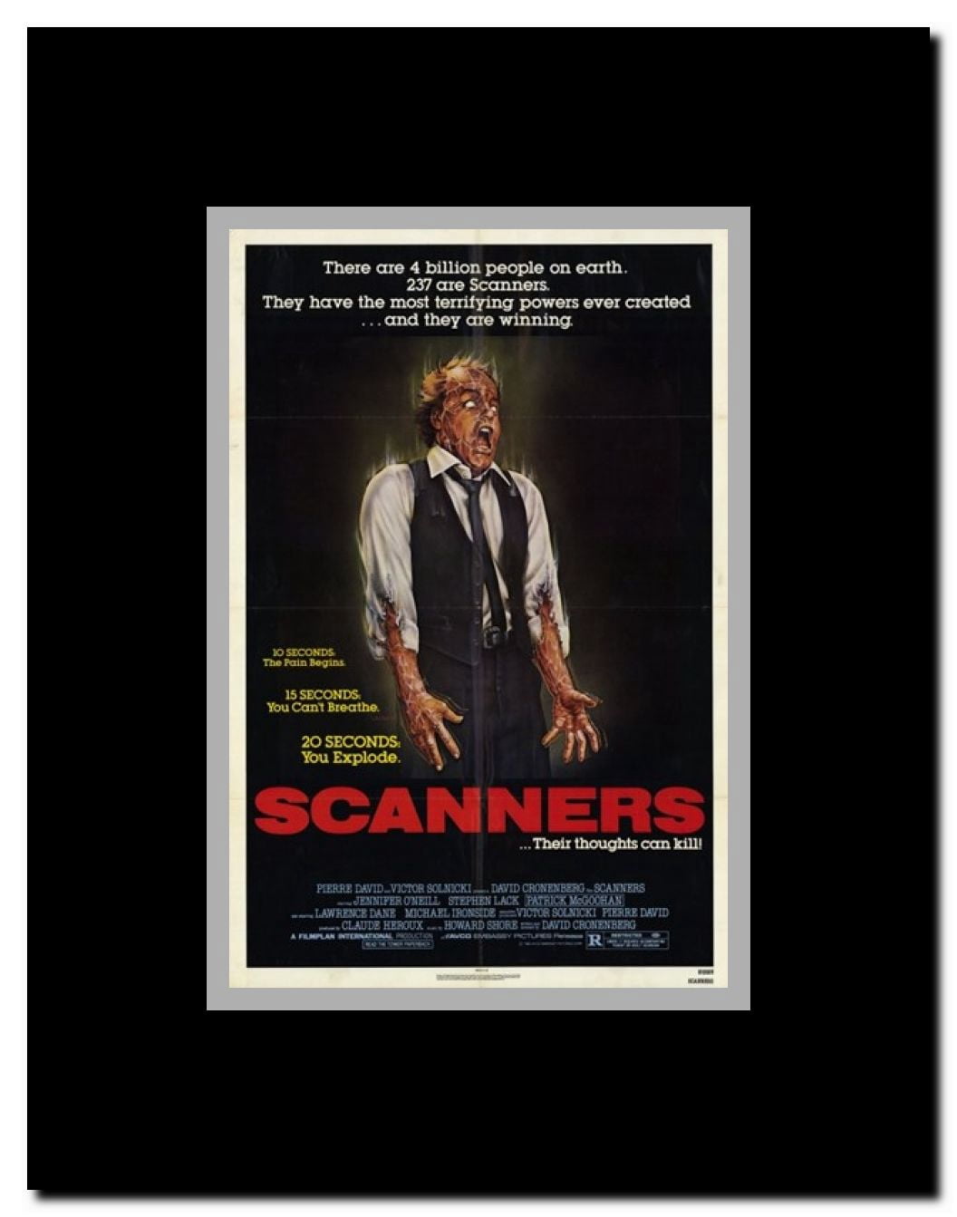 Scanners Framed Movie Poster