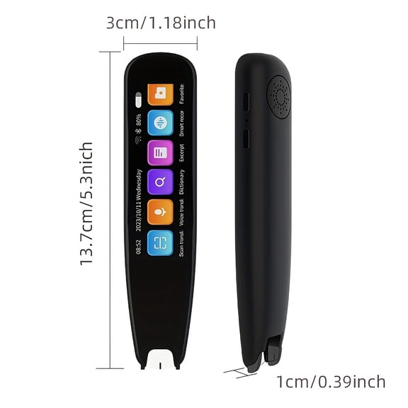 Scanning Reader Pen, OCR Digital Pen Reader, Text-to-Speech Reader Pen, Smart Correction Pen For Students, Dyslexia, Speech Wireless Language Translator For Travelers And Business People