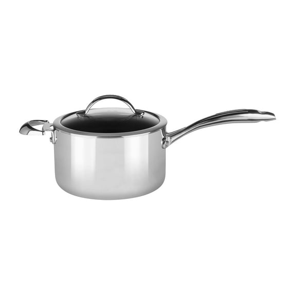 Scanpan Haptiq Saucepan with Lid, 4 Quart, Silver