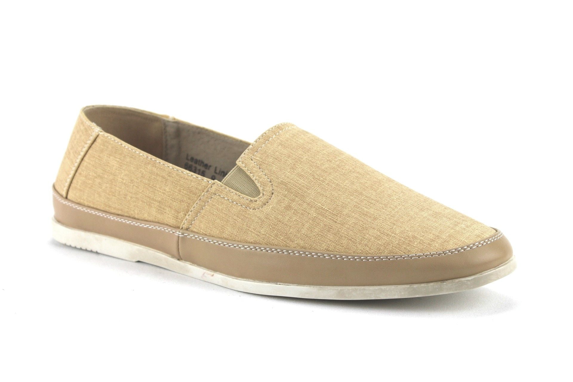 Mens beige canvas slip on shoes Clearance