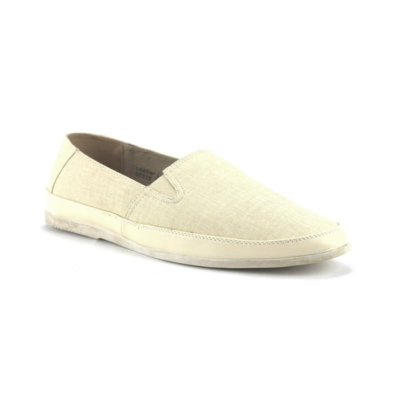 Scans Men's 66315 Light Weight Slip On Canvas Loafer Shoes, Cream, 9.5