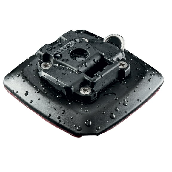 4" Black Contemporary Rokk Mini Self Adhesive Surface Mount