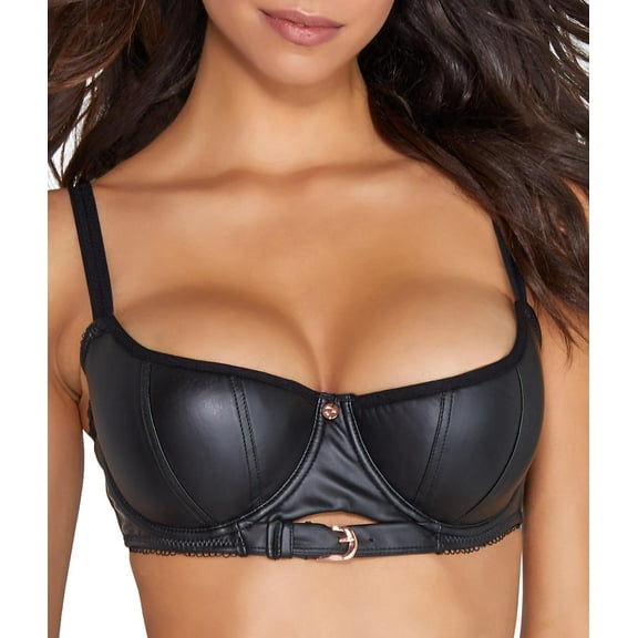 Scantilly by Curvy Kate BLACK Unleashed Balconette Bra, US 30H, UK 30FF