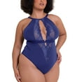 thumbnail image 1 of Scantilly by Curvy Kate Indulgence Stretch Lace Body Suit (ST010704),2XL,Deep Blue, 1 of 5