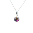 thumbnail image 1 of Scapular Mini Round Necklace w/ Pressed Flowers 18-inch, 1 of 5