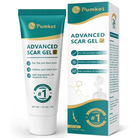 Scar Cream Silicone Scar Gel, Powerful Scar Removal Cream for Old & New Scars, Helps Reduce Surgical Scars, Acne, Burn, Keloids & Stretch Marks, 1.76 oz (50g)