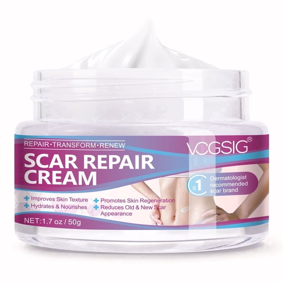 Scar Repair Cream for Old & New Scars – Helps Improve Appearance from Cuts, Stretch Marks, C-Sections & Surgeries, 1.7 oz
