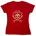 thumbnail image 1 of Scar Skull Sarcastic Humor Novelty Funny Women's Casual Tees, 1 of 3
