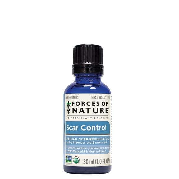 Forces of Nature Organic Plant-Based Scar Treatment with Essential Oils, Value Size 30ml
