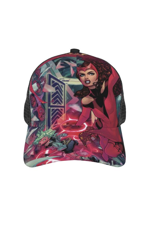 Scar-let Wit-ch Baseball Cap Trucker Hat Mesh Ball Curved Brim Snapback Hat Adjustable Classic Men Women Hat