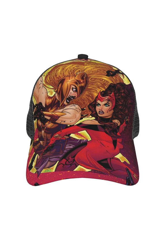 Scar-let Wit-ch Baseball Cap Trucker Hat Mesh Ball Curved Brim Snapback Hat Adjustable Classic Men Women Hat