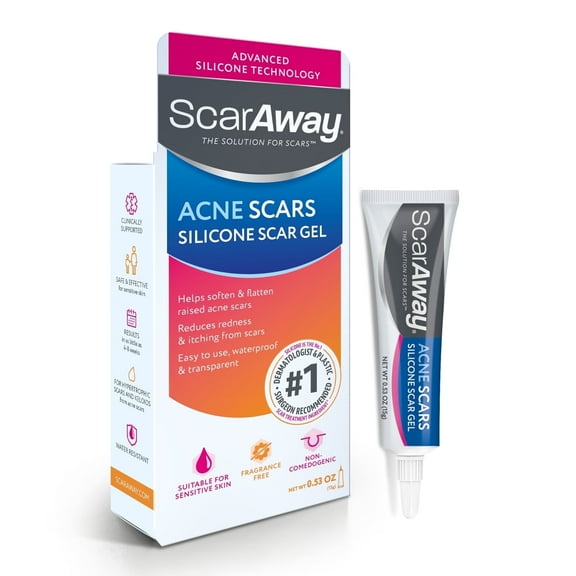 ScarAway Acne Scar Treatment, Clear Silicone Scar Gel, 15 Grams