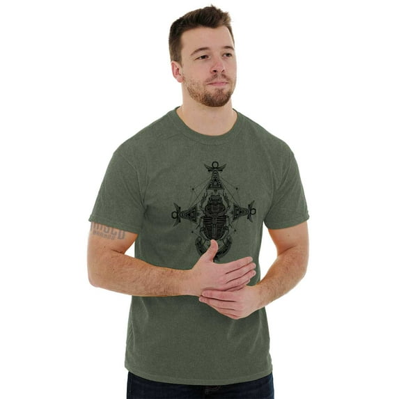 Scarab Ankh Ancient Egyptian Symbols Men's Graphic T Shirt Tees Brisco Brands L
