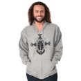 thumbnail image 1 of Scarab Ankh Ancient Egyptian Symbols Unisex Fleece Graphic Zip Up Hoodie Brisco Brands 5X, 1 of 5
