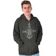 thumbnail image 1 of Scarab Ankh Ancient Egyptian Symbols Zip Up Hoodie Men's Women's Brisco Brands 5X, 1 of 6