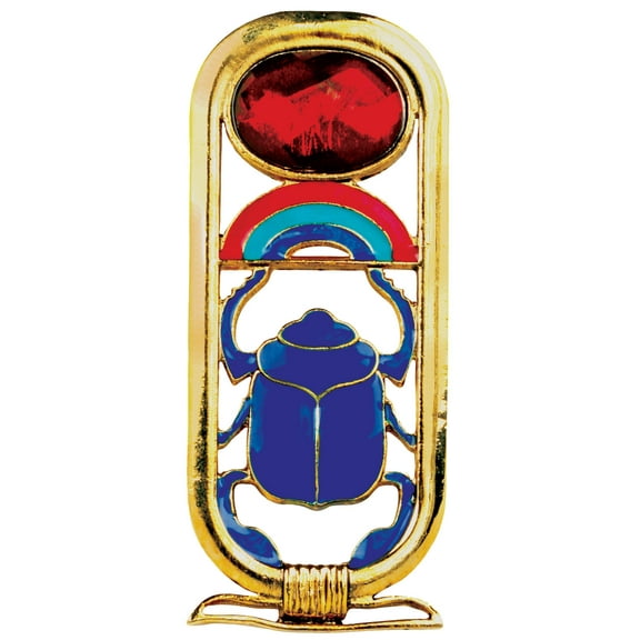 Scarab Cartouche Pendant - Collectible Medallion Necklace Accessory
