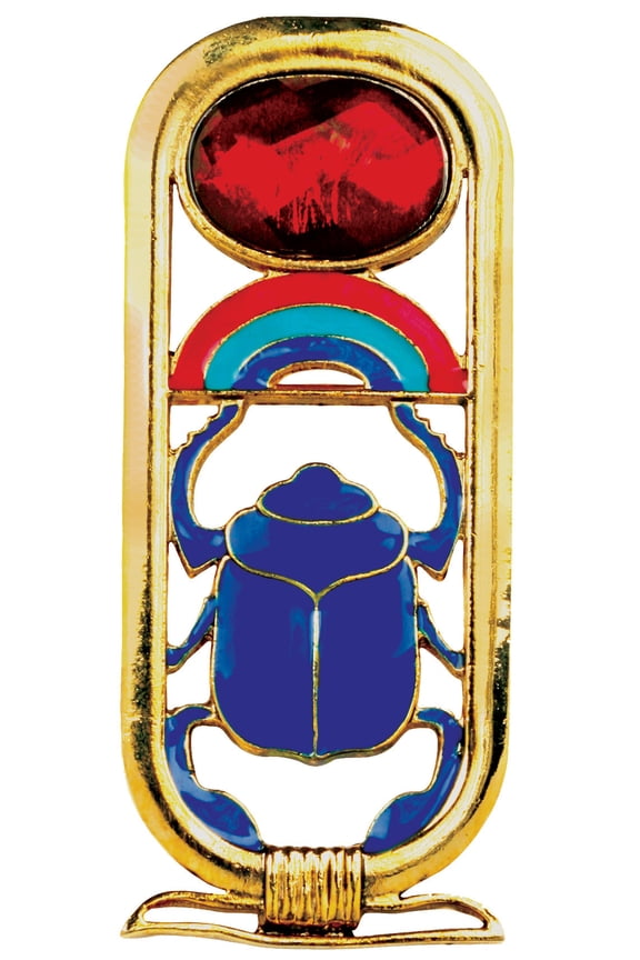 Scarab Cartouche Pendant - Collectible Medallion Necklace Accessory