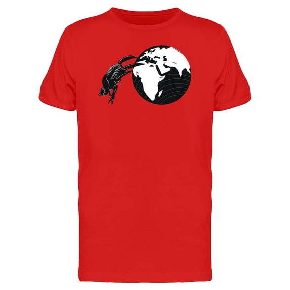 Scarab Pushing Plant Earth Tee Men's -Image by Shutterstock