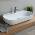 thumbnail image 1 of Nameeks Scarabeo 1801-One Hole Scarabeo Glam 30" Rectangular Ceramic Vessel Bathroom Sink, 1 of 4