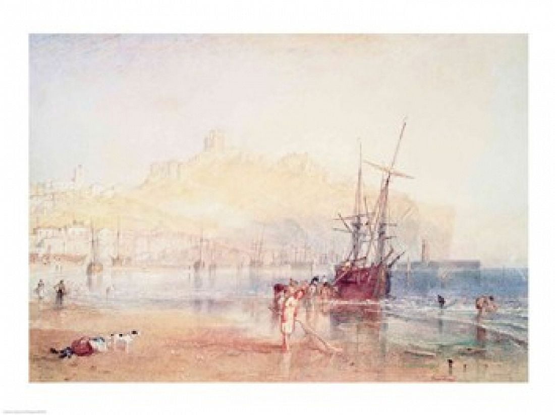 Scarborough 1825 Canvas Art - JMW Turner (24 x 18)