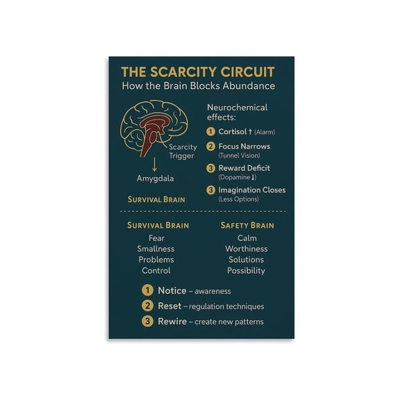 Scarcity Psychology Cognitive Science Poster Office Decor Canvas Wall Art For Home Study Room