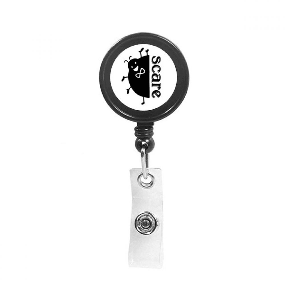Scare Outline Ladybug Lovely Mignon Retractable Keychain Badge Holder ID Badge