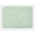 thumbnail image 1 of Scarecrow Bath Mat, Countryside Themed Outline Pattern with Rural Gardening Themed Items, Plush Bathroom Decor Mat with Non Slip Backing, 29.5" X 17.5", Fern Green White, by Ambesonne, 1 of 2