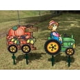 thumbnail image 1 of Scarecrow Driving Tractor with Trailer of Pumpkins, 1 of 10