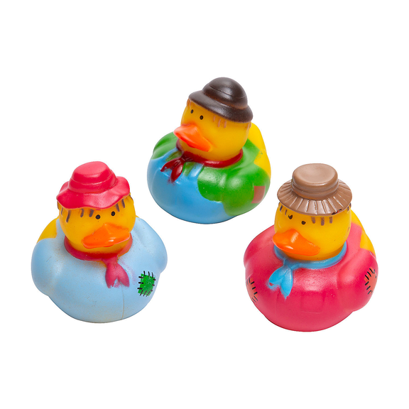 Scarecrow Ducks - Party Favors - 12 Pieces