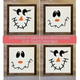 thumbnail image 1 of Scarecrow Faces Vinyl Art Stickers Set/4 Fall DIY Craft Wood Project Decals Black/Orange, 1 of 3