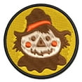 thumbnail image 1 of Scarecrow Head Fall Autumn Applique Multi-Color Embroidered Hook & Loop Patch - 3.5 Inch Large, 1 of 5